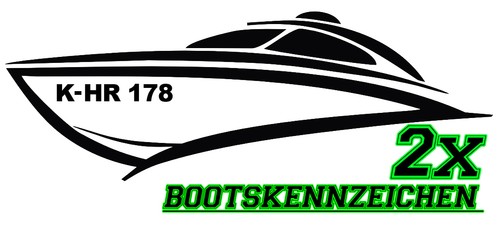 Bootskennzeichen boot - 2x,