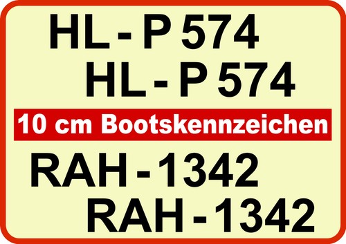Boot kennzeichen höhe - kennzeichen, 10