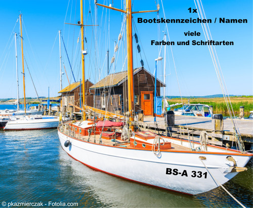 Bootskennzeichen aufkleber - bootskennzeichen,