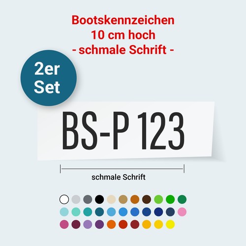 Bootskennzeichen - 2x, –