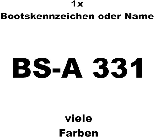 Bootskennzeichen wunschschrift - bootskennzeichen,