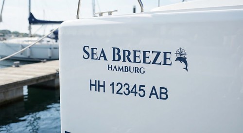 Bootsname aufkleber 2er set - bootsname,