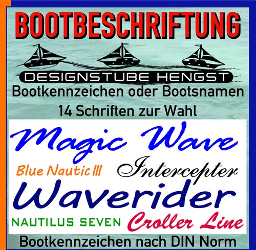 Namen für boot bootsnamen - 2x,