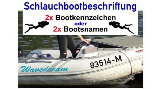 Schlauchbootbeschriftung - 2x,
