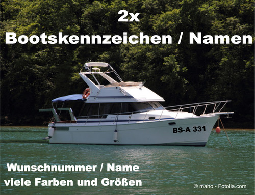Bootskennzeichen wunschschrift - bootskennzeichen,