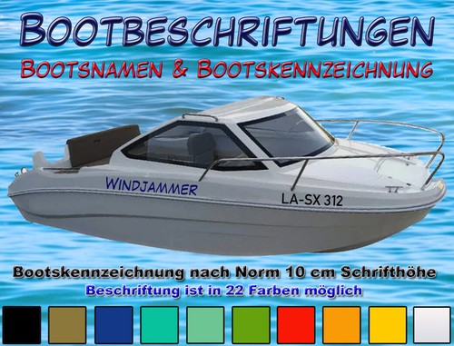 Bootsname oder